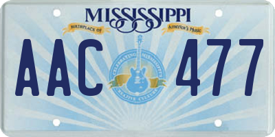 MS license plate AAC477
