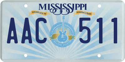 MS license plate AAC511