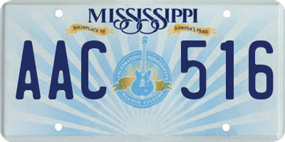 MS license plate AAC516