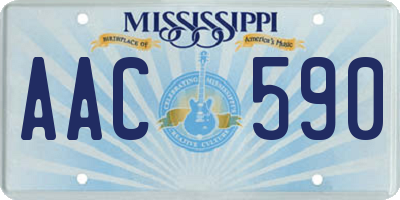 MS license plate AAC590