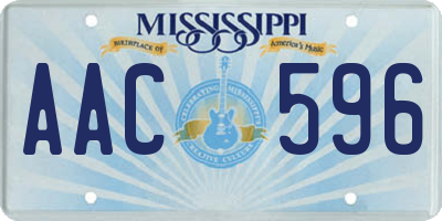 MS license plate AAC596