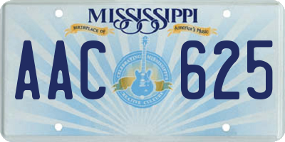 MS license plate AAC625