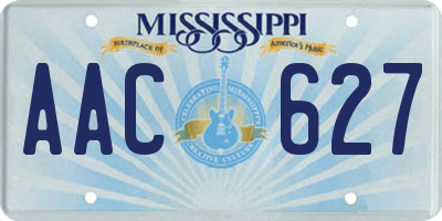 MS license plate AAC627