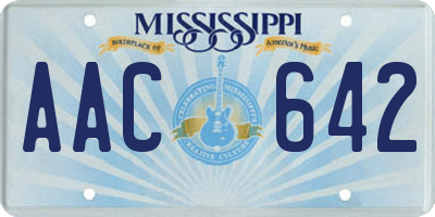 MS license plate AAC642