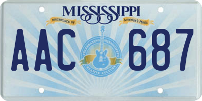 MS license plate AAC687