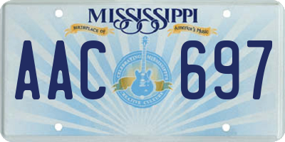 MS license plate AAC697