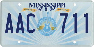 MS license plate AAC711