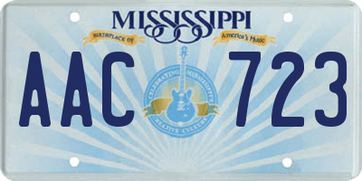 MS license plate AAC723
