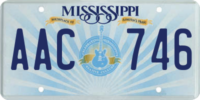 MS license plate AAC746