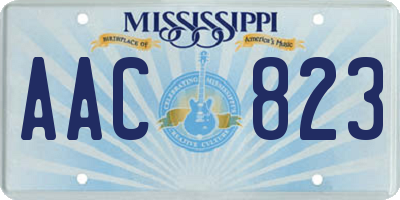 MS license plate AAC823