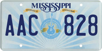 MS license plate AAC828