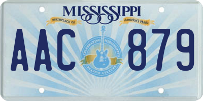 MS license plate AAC879