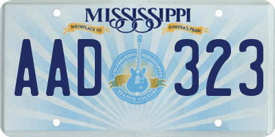 MS license plate AAD323