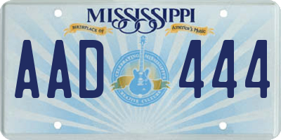 MS license plate AAD444