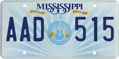 MS license plate AAD515