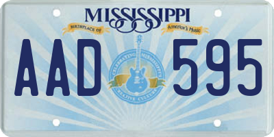 MS license plate AAD595
