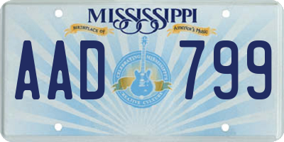 MS license plate AAD799