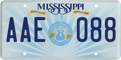 MS license plate AAE088