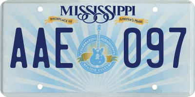 MS license plate AAE097