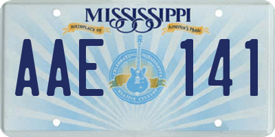 MS license plate AAE141