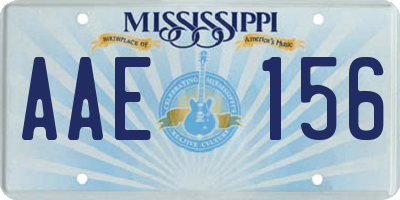 MS license plate AAE156