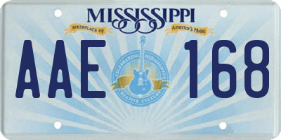 MS license plate AAE168