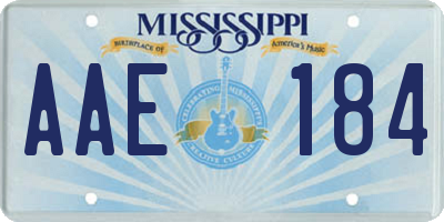 MS license plate AAE184