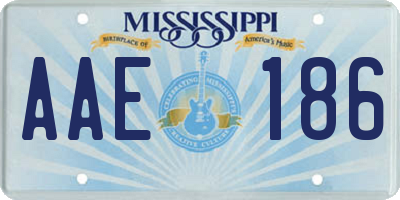 MS license plate AAE186