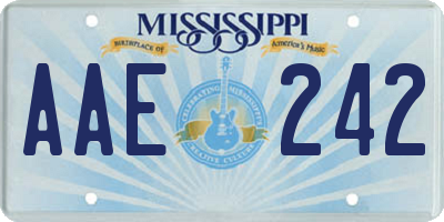 MS license plate AAE242