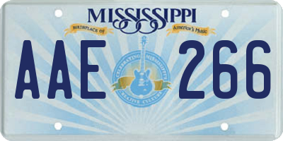 MS license plate AAE266