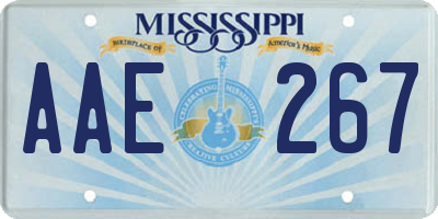 MS license plate AAE267