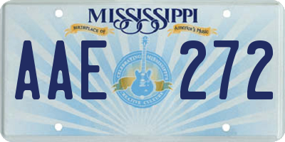 MS license plate AAE272