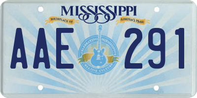 MS license plate AAE291