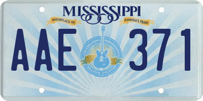 MS license plate AAE371