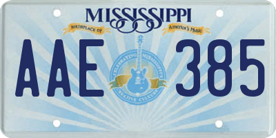 MS license plate AAE385