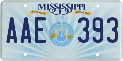 MS license plate AAE393