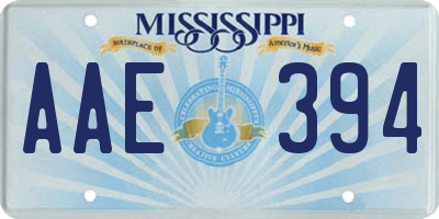 MS license plate AAE394