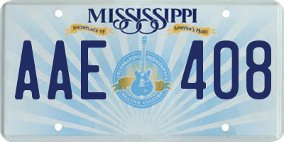 MS license plate AAE408