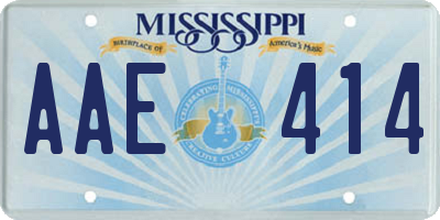MS license plate AAE414