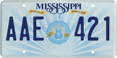 MS license plate AAE421