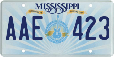 MS license plate AAE423