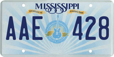 MS license plate AAE428