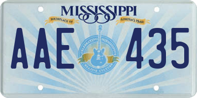 MS license plate AAE435