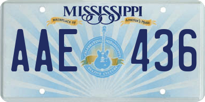 MS license plate AAE436