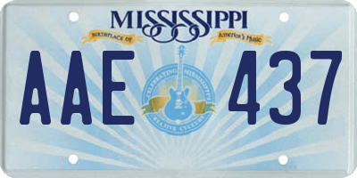 MS license plate AAE437