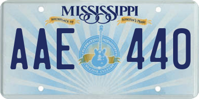 MS license plate AAE440