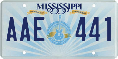 MS license plate AAE441