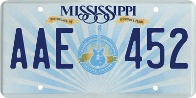MS license plate AAE452