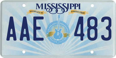 MS license plate AAE483