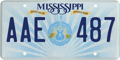MS license plate AAE487